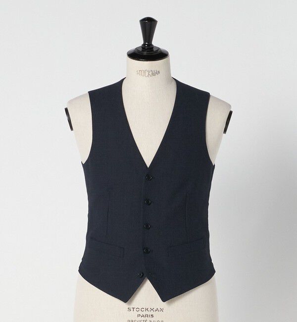 UNITED ARROWS green label relaxing「A+ TWPU バーズアイ 5B スリム ベスト -ウォッシャブル-」|ベスト・ジレ|