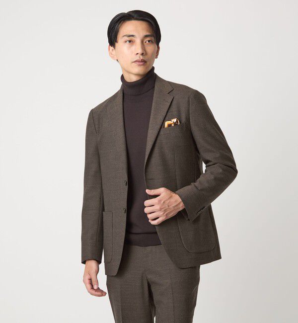 UNITED ARROWS green label relaxing「A+ TWPU ホームスパン 2B スタンダード ジャケット -ウォッシャブル・ストレッチ-」|テーラードジャケット|MD.BROWN
