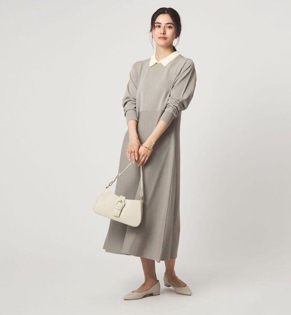 UNITED ARROWS green label relaxing「ハイショク エリツキ ニット ワンピース」|ワンピース|