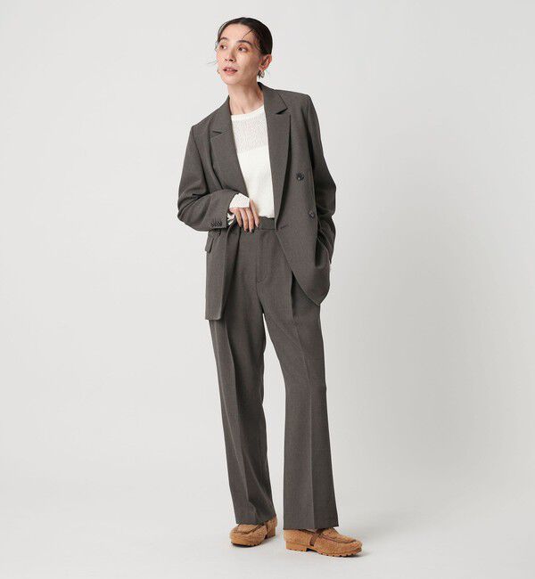 BEAUTY&YOUTH UNITED ARROWS「ポリエステルブレンド バックゴムストレートパンツ」|スラックス|MD.GRAY