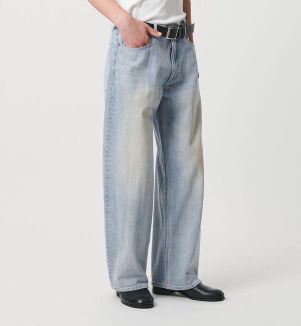MONKEY TIME「デニム ローライズ バギー パンツ」|チノ|LT.BLUE