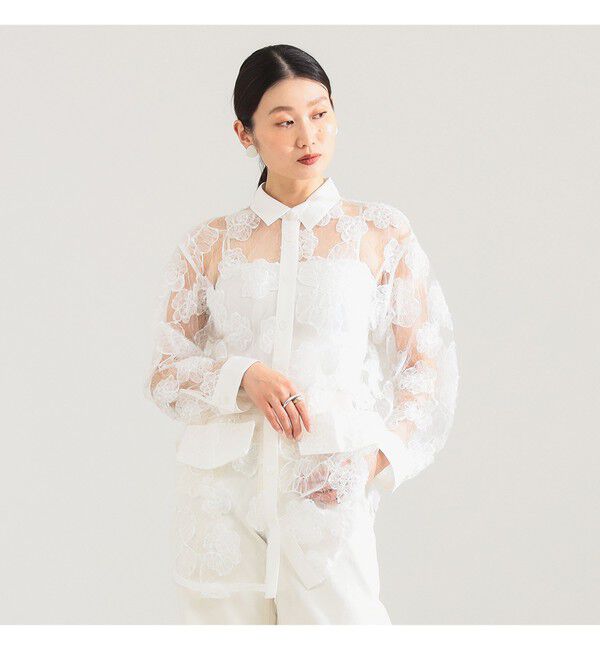 Demi-Luxe BEAMS 「BAUM UND PFERDGARTEN / フラワーレース シャツ」|シャツ・ブラウス|