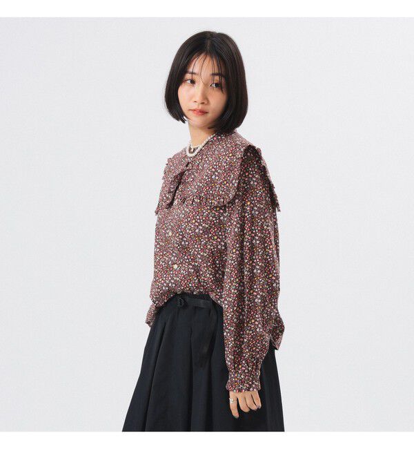 BEAMSBOY「リバティ デタッチ フリルカラー シャツ」|シャツ・ブラウス|