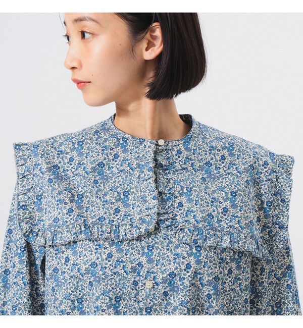 BEAMSBOY「リバティ デタッチ フリルカラー シャツ」|シャツ・ブラウス|