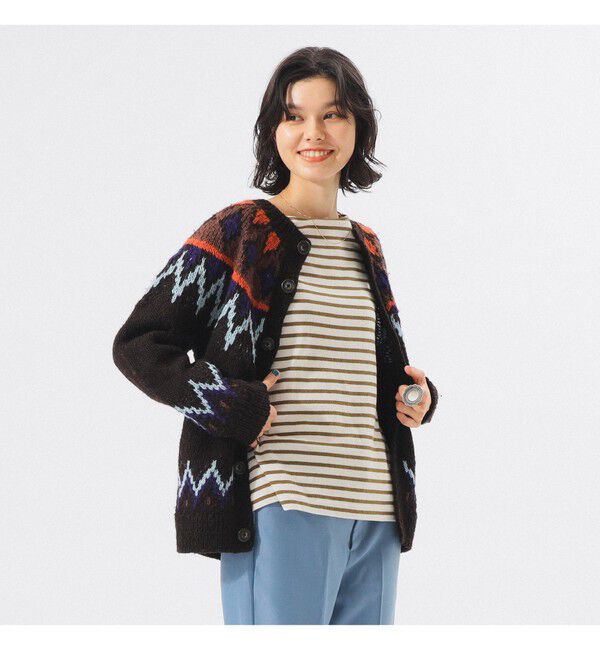 BEAMSBOY「ハンド ノルディック カーディガン」|ニット・セーター|D.BROWN