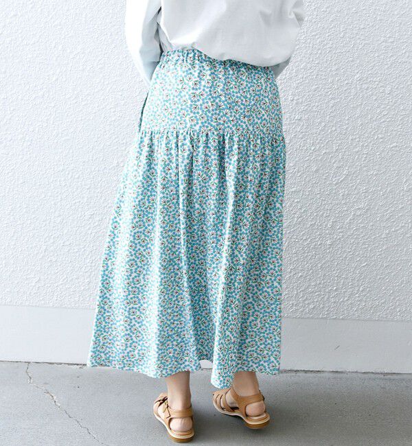 SHIPS any「SHIPS any:〈洗濯機可能〉SPRINTEX プチ フラワー ギャザー スカート」|スカート|