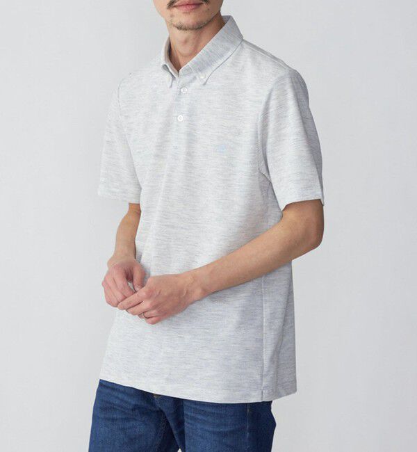 SHIPS「【WEB限定】SHIPS: 吸水速乾・UVケア Drymix（R）ワンポイントロゴ ボタンダウン ポロシャツ」|ポロシャツ|