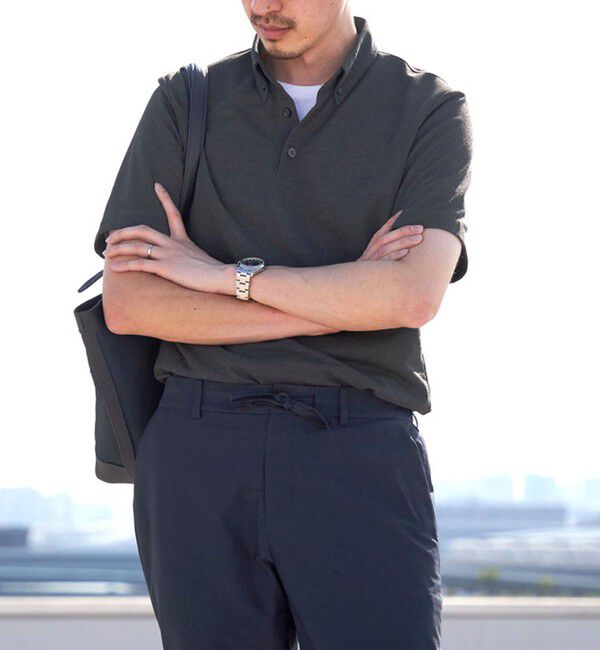 SHIPS「【WEB限定】SHIPS: 吸水速乾・UVケア Drymix（R）ワンポイントロゴ ボタンダウン ポロシャツ」|ポロシャツ|