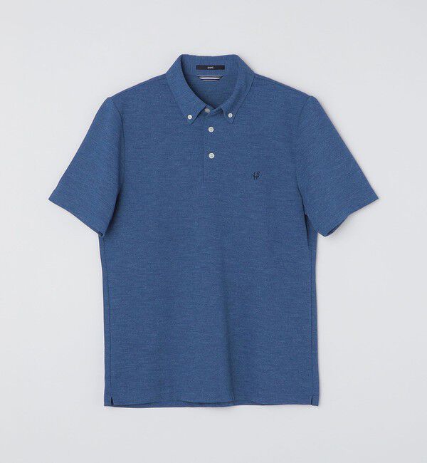 SHIPS「【WEB限定】SHIPS: 吸水速乾・UVケア Drymix（R）ワンポイントロゴ ボタンダウン ポロシャツ」|ポロシャツ|