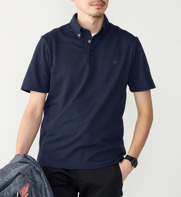 SHIPS「【WEB限定】SHIPS: 吸水速乾・UVケア Drymix（R）ワンポイントロゴ ボタンダウン ポロシャツ」|ポロシャツ|