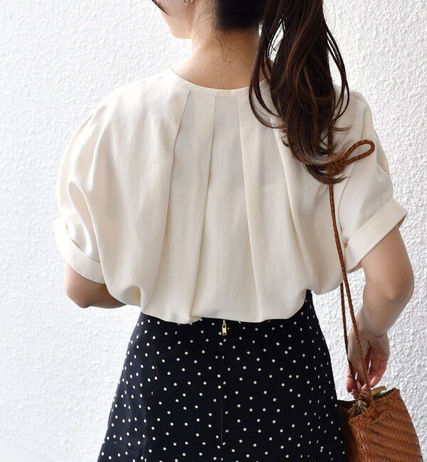 SHIPS for women「【WEB限定】〈洗濯機可能〉麻混 フロント タック ドルマン ブラウス」|シャツ・ブラウス|