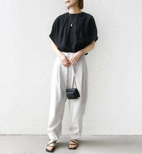 SHIPS for women「【WEB限定】〈洗濯機可能〉麻混 フロント タック ドルマン ブラウス」|シャツ・ブラウス|