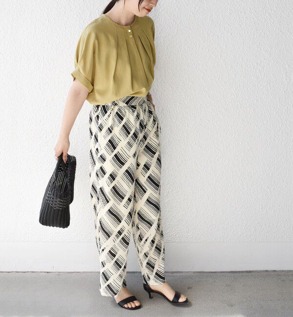 SHIPS for women「【WEB限定】〈洗濯機可能〉麻混 フロント タック ドルマン ブラウス」|シャツ・ブラウス|