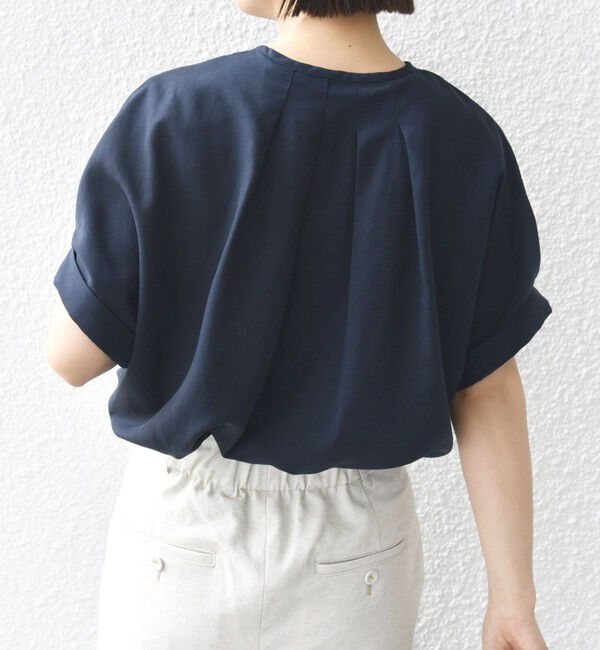 SHIPS for women「【WEB限定】〈洗濯機可能〉麻混 フロント タック ドルマン ブラウス」|シャツ・ブラウス|