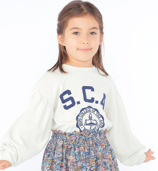 SHIPS KIDS「【SHIPS KIDS別注】RUSSELL ATHLETIC:100～150cm / 長袖 TEE」|Tシャツ・カットソー|オフホワイト
