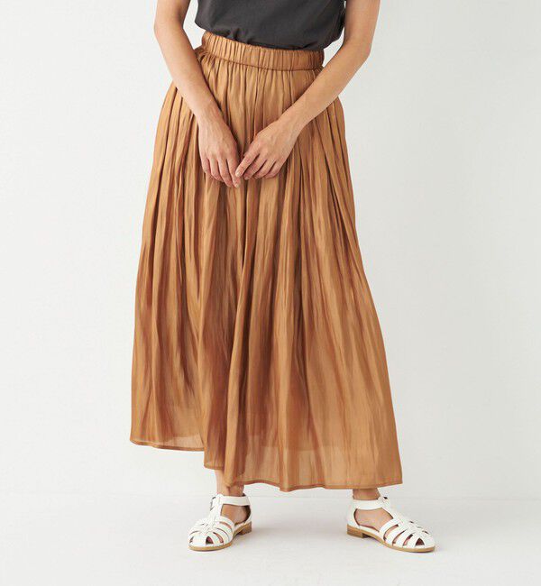 SHIPS Colors 「SHIPS Colors:〈洗濯機可能〉シャイニー ギャザー スカート」|スカート|