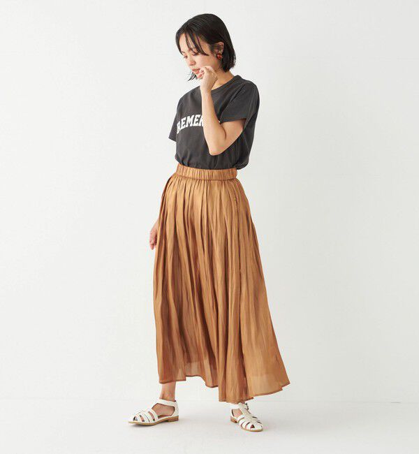 SHIPS Colors 「SHIPS Colors:〈洗濯機可能〉シャイニー ギャザー スカート」|スカート|