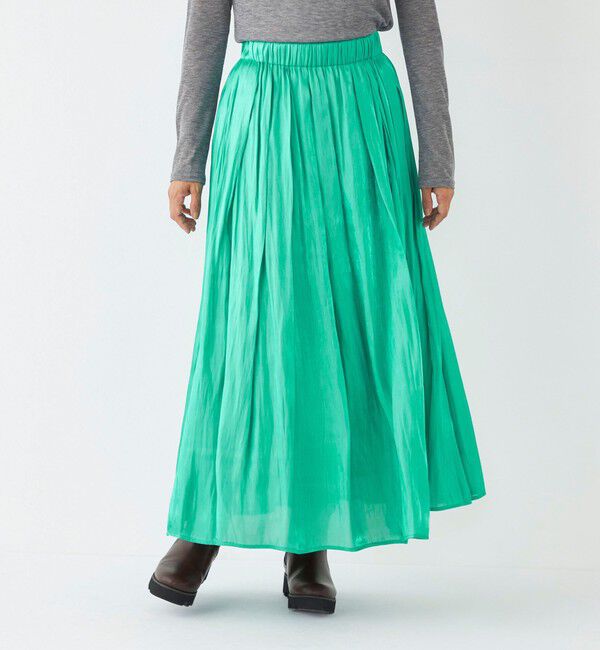 SHIPS Colors 「SHIPS Colors:〈洗濯機可能〉シャイニー ギャザー スカート」|スカート|