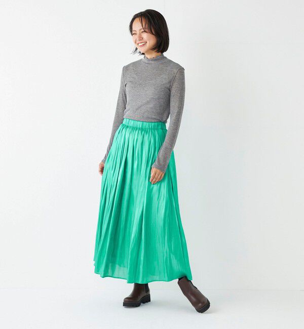 SHIPS Colors 「SHIPS Colors:〈洗濯機可能〉シャイニー ギャザー スカート」|スカート|