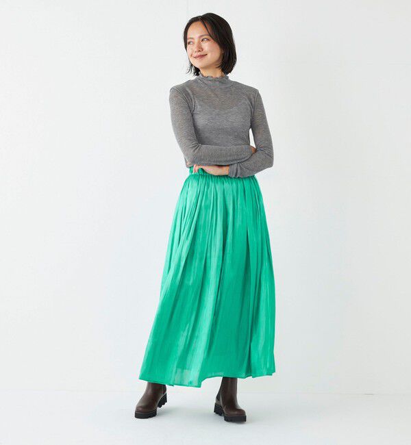 SHIPS Colors 「SHIPS Colors:〈洗濯機可能〉シャイニー ギャザー スカート」|スカート|