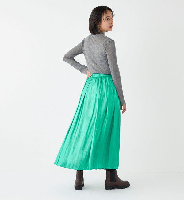 SHIPS Colors 「SHIPS Colors:〈洗濯機可能〉シャイニー ギャザー スカート」|スカート|