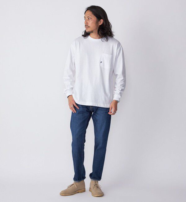 SHIPS「【WEB限定】SHIPS:〈汗染み防止加工〉ワンポイントロゴ ビッグシルエットヘビーウェイトTシャツ」|Tシャツ・カットソー|