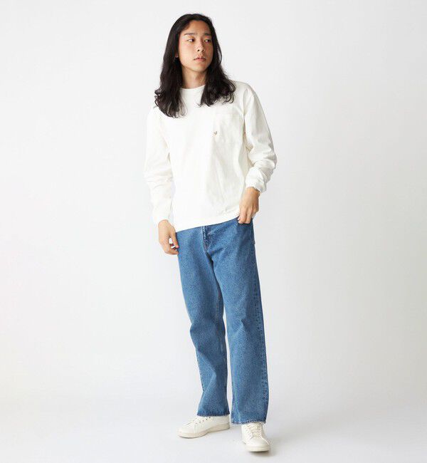 SHIPS「【WEB限定】SHIPS:〈汗染み防止加工〉ワンポイントロゴ ビッグシルエットヘビーウェイトTシャツ」|Tシャツ・カットソー|