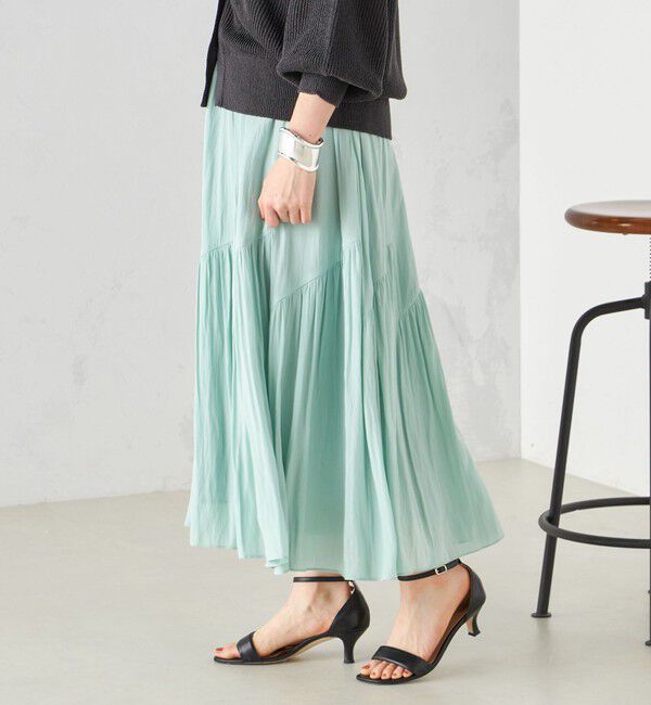 SHIPS for women「〈手洗い可能〉割繊 バイアス 切替 フレア スカート 24SS ◇」|スカート|