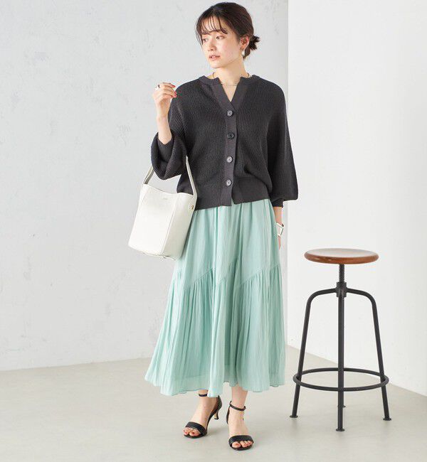 SHIPS for women「〈手洗い可能〉割繊 バイアス 切替 フレア スカート 24SS ◇」|スカート|