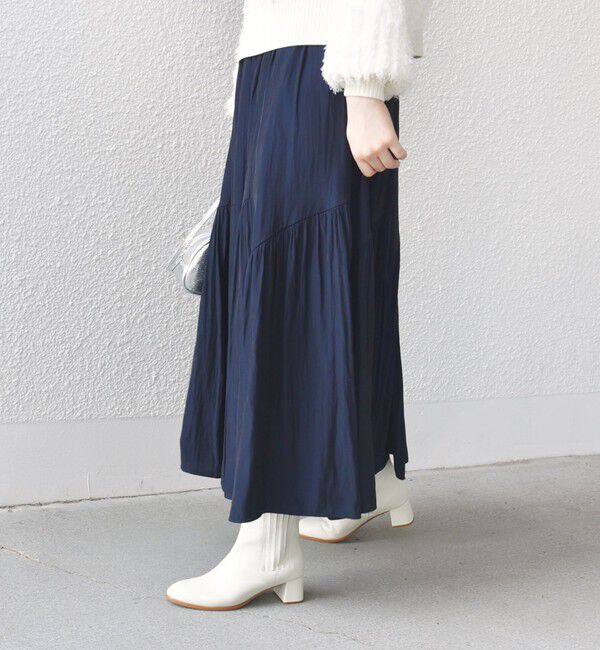 SHIPS for women「〈手洗い可能〉割繊 バイアス 切替 フレア スカート 24SS ◇」|スカート|