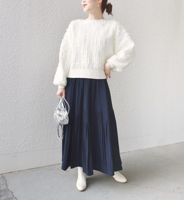 SHIPS for women「〈手洗い可能〉割繊 バイアス 切替 フレア スカート 24SS ◇」|スカート|