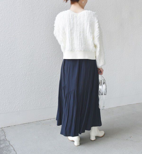 SHIPS for women「〈手洗い可能〉割繊 バイアス 切替 フレア スカート 24SS ◇」|スカート|