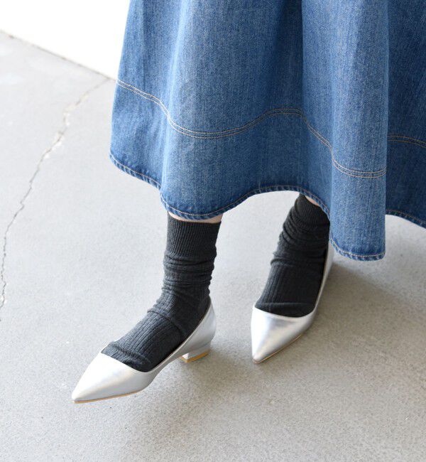 SHIPS any「SHIPS any: ポインテッド フラット パンプス」|パンプス|シルバー