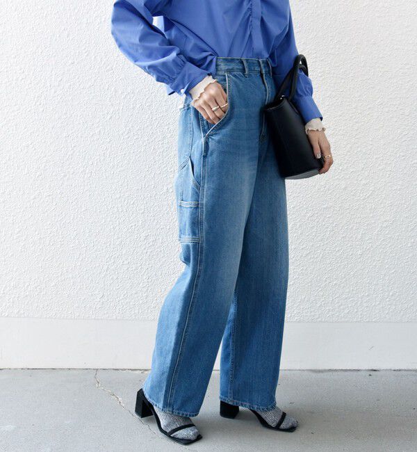 SHIPS any「《一部追加予約》SHIPS any:〈洗濯機可能〉コクーンペインター デニムパンツ［SHIPS any DENIM］」|デニム|