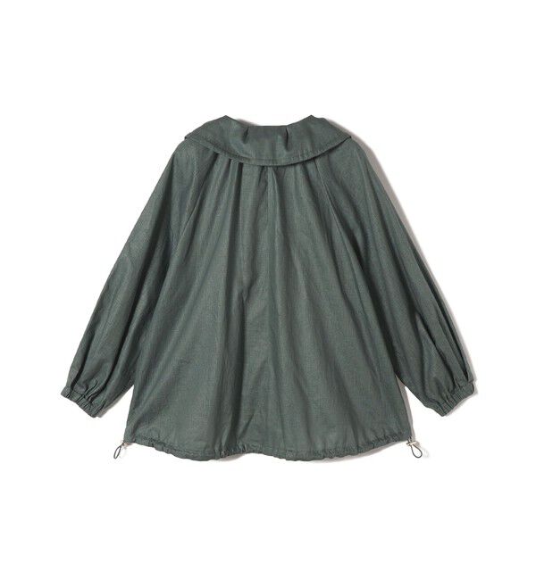 SHIPS for women「* 〈手洗い可能〉リネン レーヨン コーティング スタンド カラー ジップ ブルゾン 24SS ◇」|ブルゾン・スタジャン|