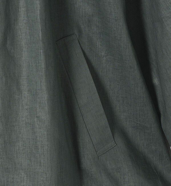 SHIPS for women「* 〈手洗い可能〉リネン レーヨン コーティング スタンド カラー ジップ ブルゾン 24SS ◇」|ブルゾン・スタジャン|