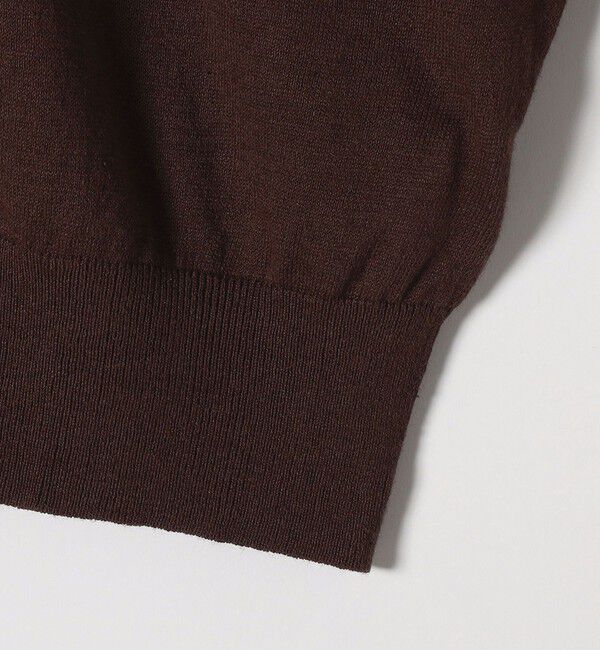 SHIPS any「SHIPS any:〈手洗い可能〉リネン ミックス ワイド パフ クルーネック シアー カーディガン」|カーディガン|