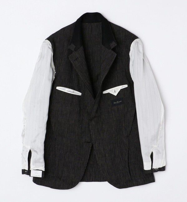 SHIPS「【SHIPS別注】Errico Formicola: リネン ピンストライプ ジャケット」|テーラードジャケット|