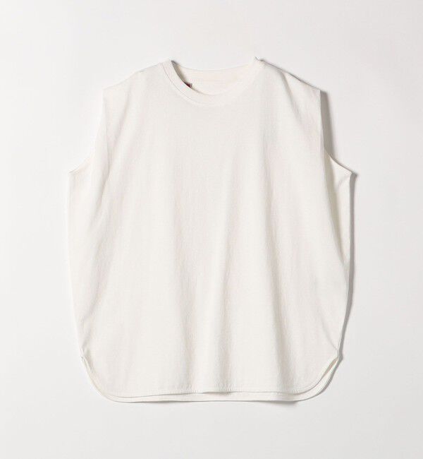 SHIPS any「SHIPS any:〈抗菌防臭/洗濯機可能〉USAコットン ラウンドヘム ノースリーブ TEE」|Tシャツ・カットソー|