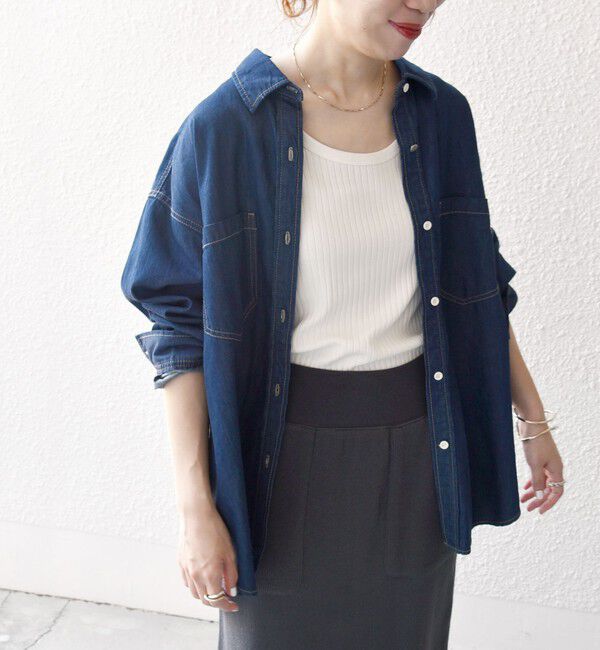 SHIPS any「SHIPS any: デニム ポケット シャツ［SHIPS any DENIM］」|シャツ・ブラウス|