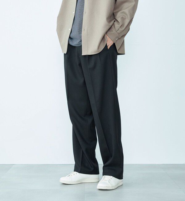 SHIPS「City Ambient Products: 2プリーツ ワイド テーパード スラックス」|スラックス|