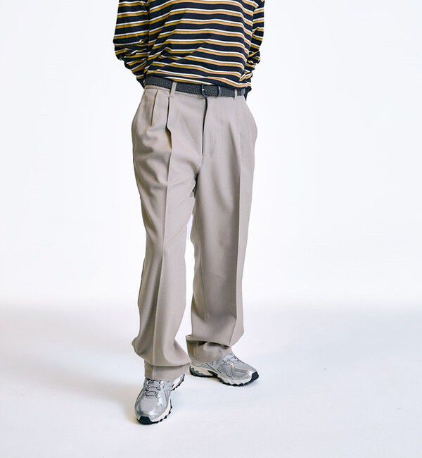 SHIPS「City Ambient Products: 2プリーツ ワイド テーパード スラックス」|スラックス|