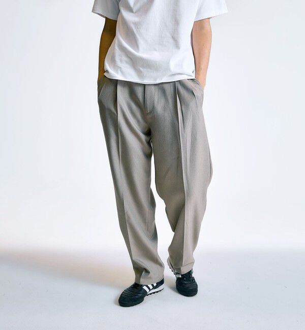 SHIPS「City Ambient Products: 2プリーツ ワイド テーパード スラックス」|スラックス|