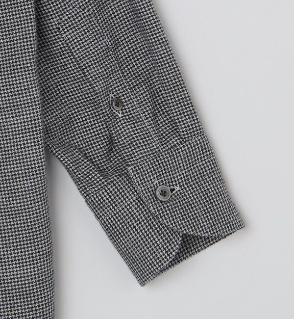 SHIPS「Errico Formicola: コットンテンセル ハウンドトゥース オープンカラー シャツ」|シャツ・ブラウス|