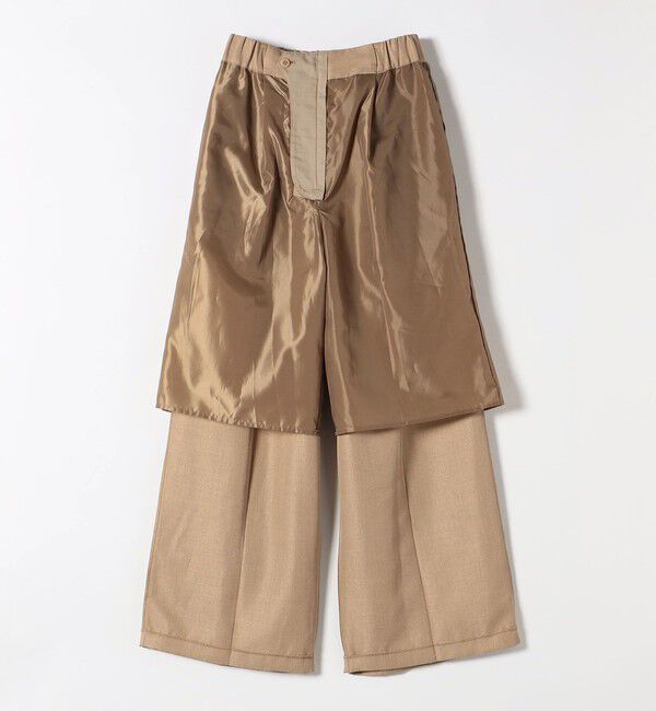 quaranciel「quaranciel:〈洗濯機可能〉ウーステッド イージー ワイドパンツ（セットアップ対応）」|スラックス|