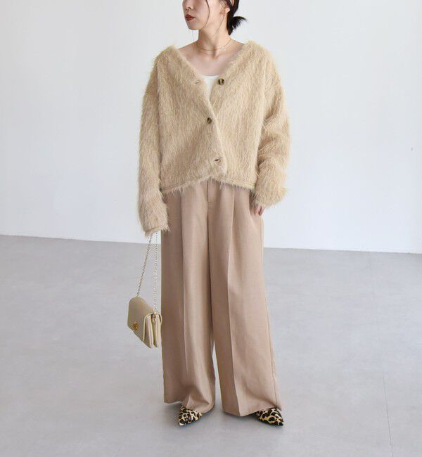 quaranciel「quaranciel:〈洗濯機可能〉ウーステッド イージー ワイドパンツ（セットアップ対応）」|スラックス|