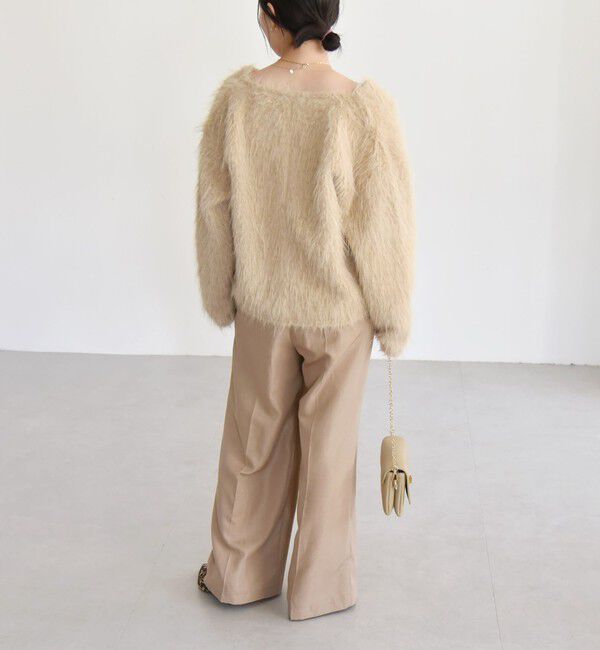 quaranciel「quaranciel:〈洗濯機可能〉ウーステッド イージー ワイドパンツ（セットアップ対応）」|スラックス|