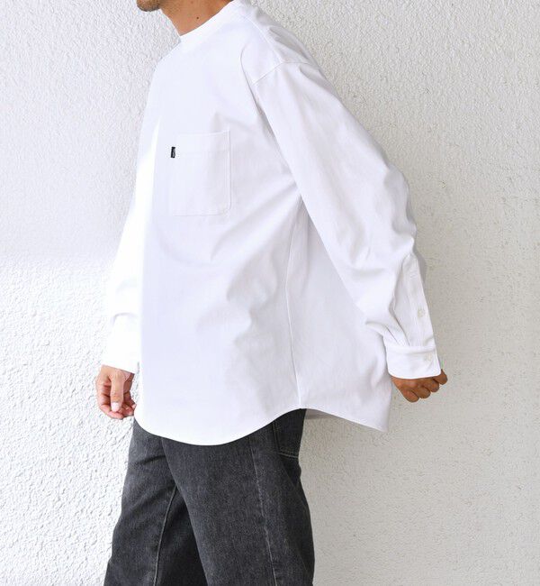 SHIPS any「SHIPS any: SORONA(R) ストレッチ ジャージー ポケット Tシャツ (ロンT)◇」|Tシャツ・カットソー|ホワイト