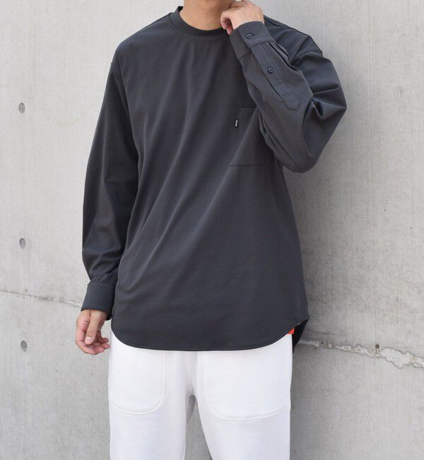 SHIPS any「SHIPS any: SORONA(R) ストレッチ ジャージー ポケット Tシャツ (ロンT)◇」|Tシャツ・カットソー|