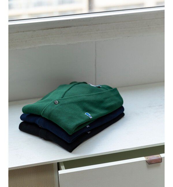 SHIPS「【SHIPS別注】LACOSTE: コットン/ポリエステル Vネック カーディガン 24FW」|カーディガン|